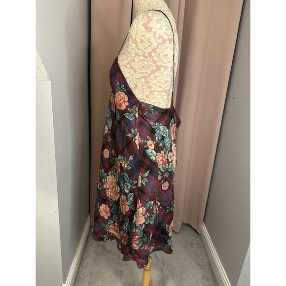 EUC Vintage Antara Silk Slip Mini Dress Size L Floral Fairy Y2K Sexy Lingerie - Picture 5 of 6